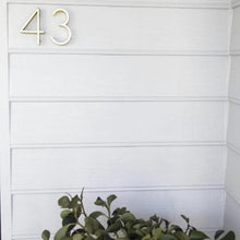 Load image into Gallery viewer, Floating House Numbers - Brass 125mm - Floating House Numbers
