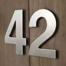 Load image into Gallery viewer, Floating House Number - Stainless Steel 300mm
