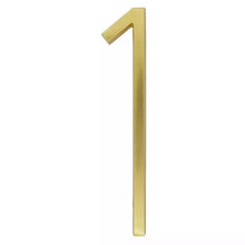 Load image into Gallery viewer, Floating House Numbers - Brass 125mm - Floating House Numbers
