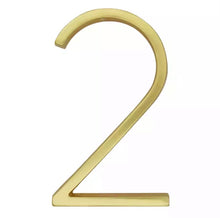 Load image into Gallery viewer, Floating House Numbers - Brass 125mm - Floating House Numbers
