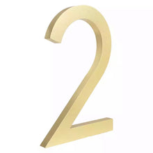 Load image into Gallery viewer, Floating House Numbers - Golden 155mm - Floating House Numbers
