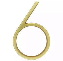 Load image into Gallery viewer, Floating House Numbers - Brass 125mm - Floating House Numbers
