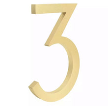 Load image into Gallery viewer, Floating House Numbers - Golden 155mm - Floating House Numbers
