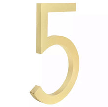 Load image into Gallery viewer, Floating House Numbers - Golden 155mm - Floating House Numbers
